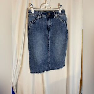 Wash Lab Denim Midi Jean skirt, size 26 NWOT